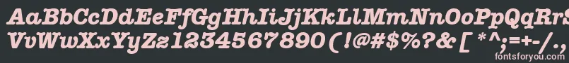 AmtypewriteritcttРџРѕР»СѓР¶РёСЂРЅС‹Р№РљСѓСЂСЃРёРІ Font – Pink Fonts on Black Background