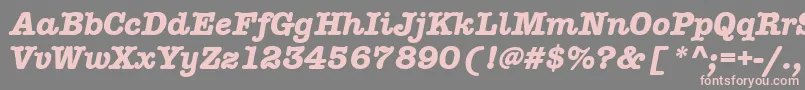 AmtypewriteritcttРџРѕР»СѓР¶РёСЂРЅС‹Р№РљСѓСЂСЃРёРІ Font – Pink Fonts on Gray Background