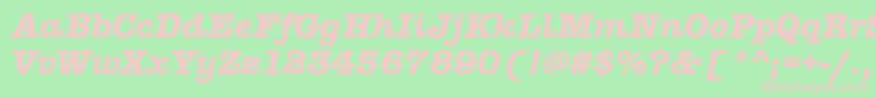 AmtypewriteritcttРџРѕР»СѓР¶РёСЂРЅС‹Р№РљСѓСЂСЃРёРІ Font – Pink Fonts on Green Background