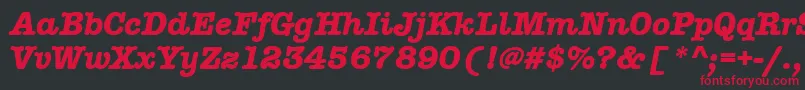 AmtypewriteritcttРџРѕР»СѓР¶РёСЂРЅС‹Р№РљСѓСЂСЃРёРІ Font – Red Fonts on Black Background