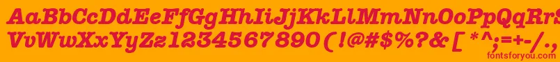 AmtypewriteritcttРџРѕР»СѓР¶РёСЂРЅС‹Р№РљСѓСЂСЃРёРІ Font – Red Fonts on Orange Background