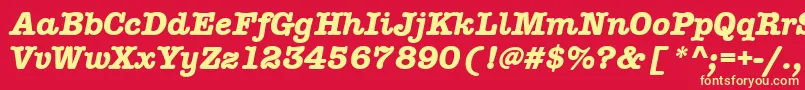 AmtypewriteritcttРџРѕР»СѓР¶РёСЂРЅС‹Р№РљСѓСЂСЃРёРІ Font – Yellow Fonts on Red Background