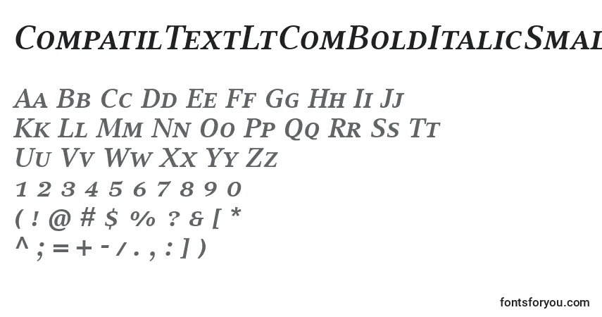 CompatilTextLtComBoldItalicSmallCaps-fontti – aakkoset, numerot, erikoismerkit