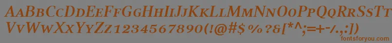 CompatilTextLtComBoldItalicSmallCaps Font – Brown Fonts on Gray Background