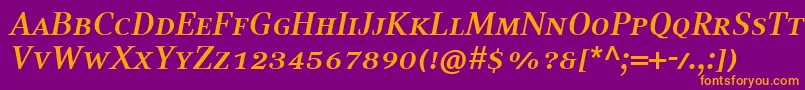 More about CompatilTextLtComBoldItalicSmallCaps Font CompatilTextLtComBoldItalicSmallCaps Font – Orange Fonts on Purple Background