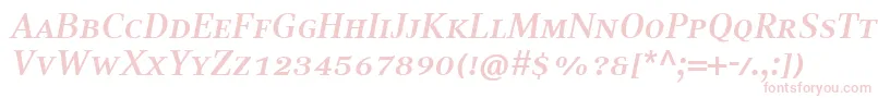 CompatilTextLtComBoldItalicSmallCaps Font – Pink Fonts on White Background