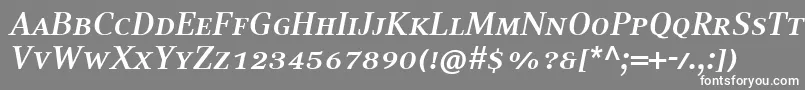CompatilTextLtComBoldItalicSmallCaps Font – White Fonts on Gray Background