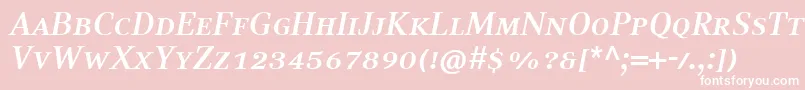 CompatilTextLtComBoldItalicSmallCaps Font – White Fonts on Pink Background