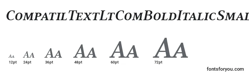 Размеры шрифта CompatilTextLtComBoldItalicSmallCaps