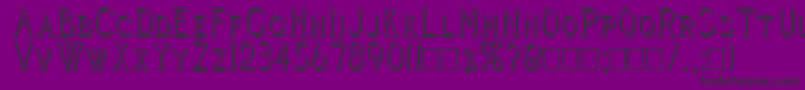 フォントCleaversJuveniaShadowed – 紫の背景に黒い文字