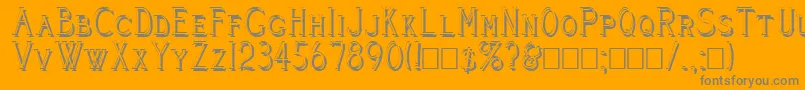 CleaversJuveniaShadowed Font – Gray Fonts on Orange Background