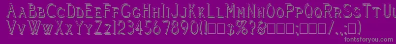 CleaversJuveniaShadowed Font – Gray Fonts on Purple Background