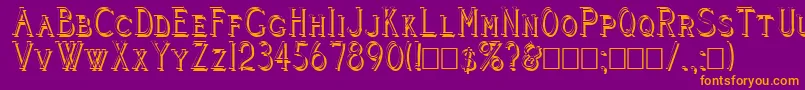 CleaversJuveniaShadowed Font – Orange Fonts on Purple Background