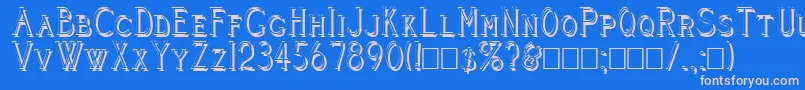 CleaversJuveniaShadowed Font – Pink Fonts on Blue Background