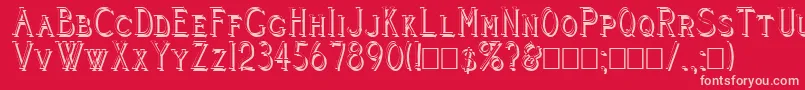 CleaversJuveniaShadowed Font – Pink Fonts on Red Background