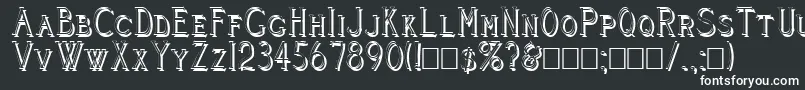 Шрифт CleaversJuveniaShadowed – белые шрифты на чёрном фоне