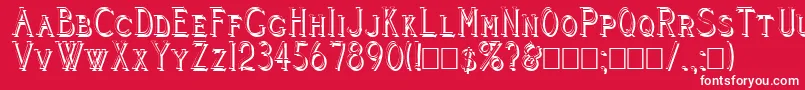 CleaversJuveniaShadowed Font – White Fonts on Red Background