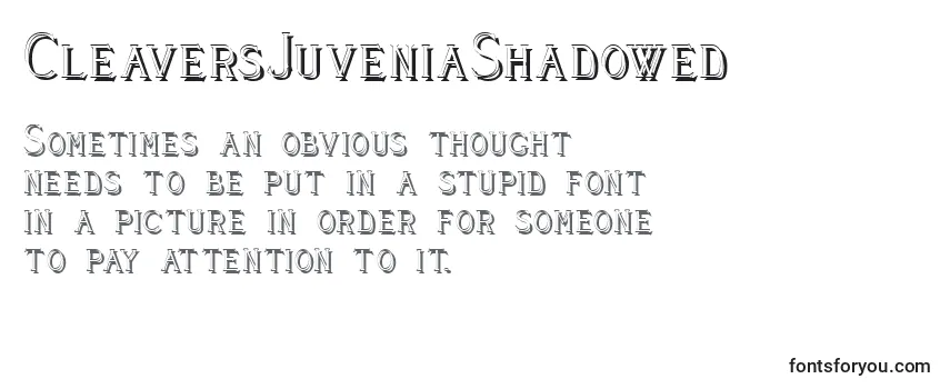 Шрифт CleaversJuveniaShadowed