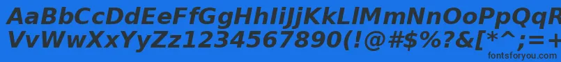 BitstreamVeraSansBoldOblique Font – Black Fonts on Blue Background