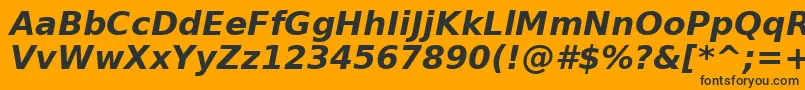 BitstreamVeraSansBoldOblique Font – Black Fonts on Orange Background