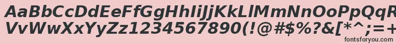 BitstreamVeraSansBoldOblique Font – Black Fonts on Pink Background