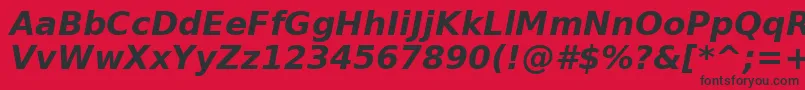 BitstreamVeraSansBoldOblique Font – Black Fonts on Red Background
