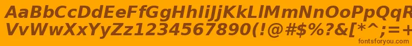 BitstreamVeraSansBoldOblique Font – Brown Fonts on Orange Background