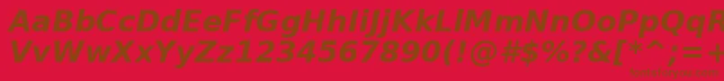 BitstreamVeraSansBoldOblique Font – Brown Fonts on Red Background