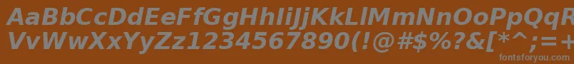 BitstreamVeraSansBoldOblique Font – Gray Fonts on Brown Background