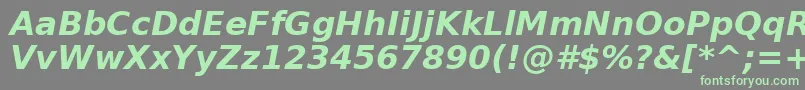 Weitere Informationen zur BitstreamVeraSansBoldOblique-Schriftart BitstreamVeraSansBoldOblique-Schriftart – Grüne Schriften auf grauem Hintergrund