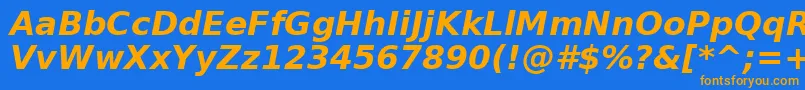 Подробнее о шрифте BitstreamVeraSansBoldOblique Шрифт BitstreamVeraSansBoldOblique – оранжевые шрифты на синем фоне