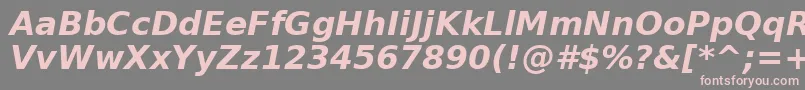 BitstreamVeraSansBoldOblique Font – Pink Fonts on Gray Background