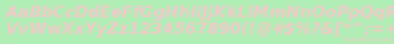 BitstreamVeraSansBoldOblique Font – Pink Fonts on Green Background