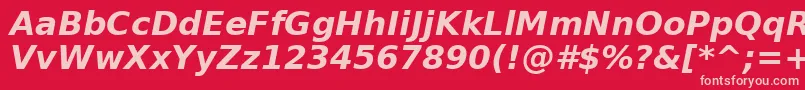BitstreamVeraSansBoldOblique Font – Pink Fonts on Red Background