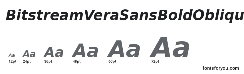 BitstreamVeraSansBoldOblique Font Sizes