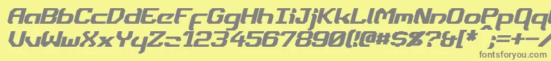 DynothermItalic Font – Gray Fonts on Yellow Background