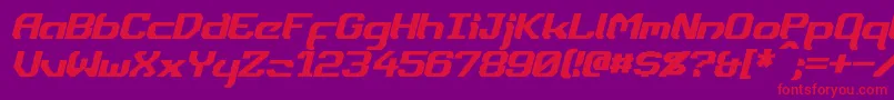 DynothermItalic Font – Red Fonts on Purple Background