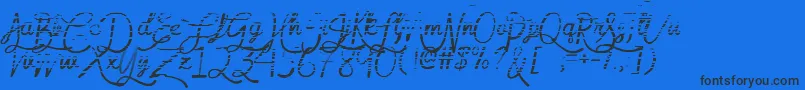 フォントMfGradientGoddess – 黒い文字の青い背景