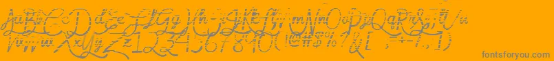 MfGradientGoddess-Schriftart – Graue Schriften auf orangefarbenem Hintergrund