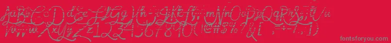 MfGradientGoddess-Schriftart – Graue Schriften auf rotem Hintergrund