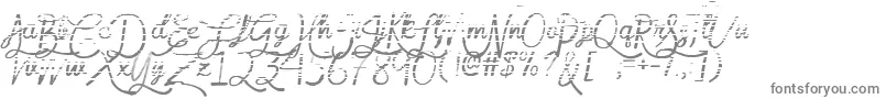 フォントMfGradientGoddess – 白い背景に灰色の文字