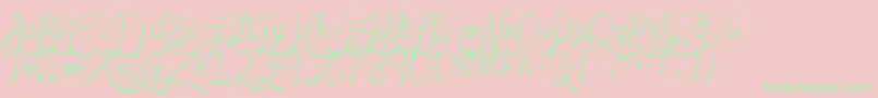 MfGradientGoddess Font – Green Fonts on Pink Background