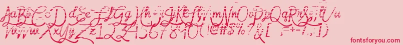 フォントMfGradientGoddess – ピンクの背景に赤い文字