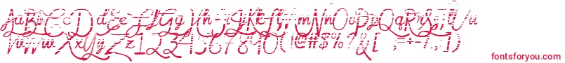 MfGradientGoddess-Schriftart – Rote Schriften auf weißem Hintergrund
