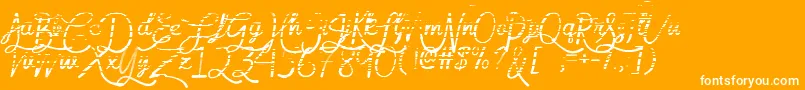 フォントMfGradientGoddess – オレンジの背景に白い文字