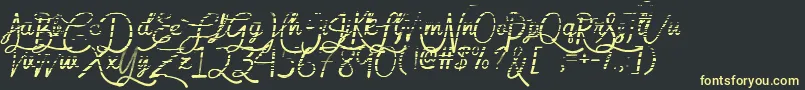 フォントMfGradientGoddess – 黒い背景に黄色の文字