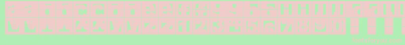 FragmentcapsCross Font – Pink Fonts on Green Background