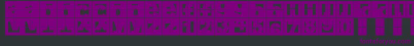FragmentcapsCross Font – Purple Fonts on Black Background