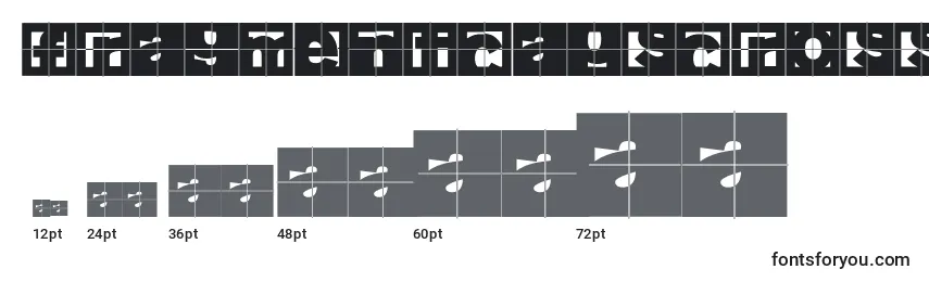 Größen der Schriftart FragmentcapsCross