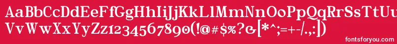 RiverAvenue Font – White Fonts on Red Background